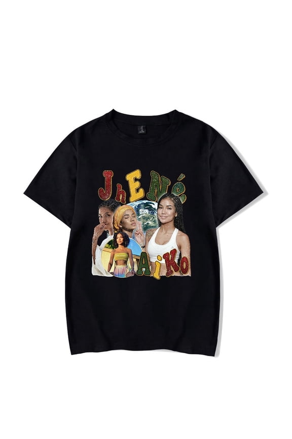 Jhené Aiko Tshirt Merch pop graphics print Crewneck Unisex Trend Casual Short Sleeve Top