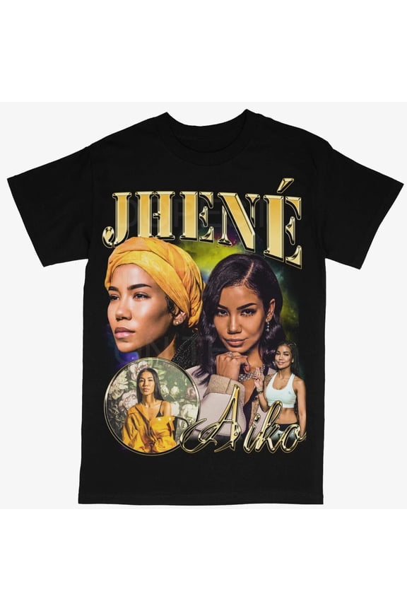Jhene Aiko R&B Singer Rap Style Tee Black Crew T-Shirt S-5XL