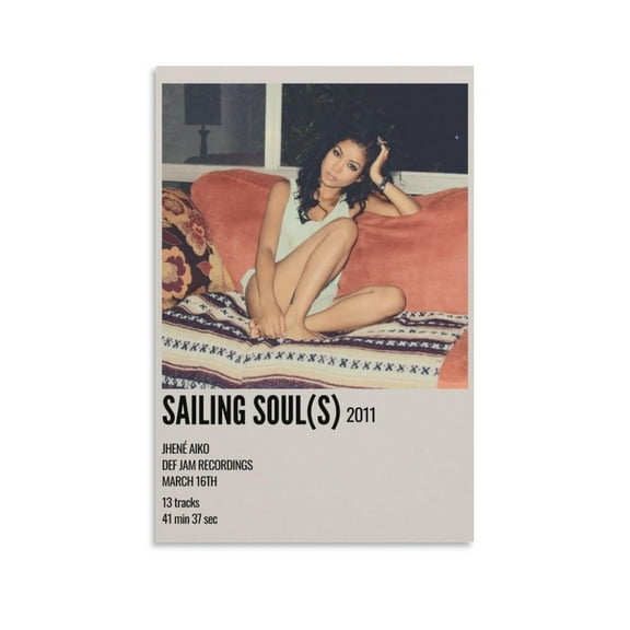 Jhene Aiko Sailing Soul 3 Canvas Poster Wall Decorative Art Painting Living Room Bedroom Decoration Gift