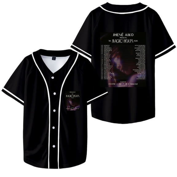 Jhene Aiko The Magic Hour 2024 Tour Baseball Jacket Merch Jackets Unisex Fashion Casual Short Sleeve Clothing
