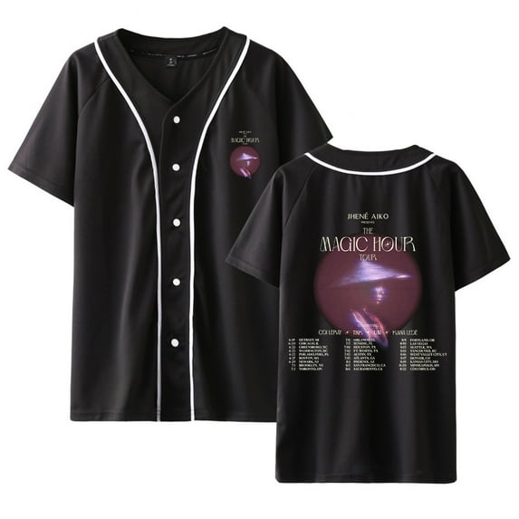 Jhene Aiko The Magic Hour Tour 2024 Jersey Unisex Casual Short Sleeve Shirt Baseball Jersey