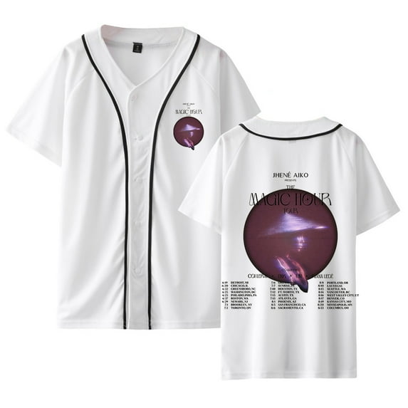 Jhene Aiko The Magic Hour Tour 2024 Jersey Unisex Casual Short Sleeve Shirt Baseball Jersey