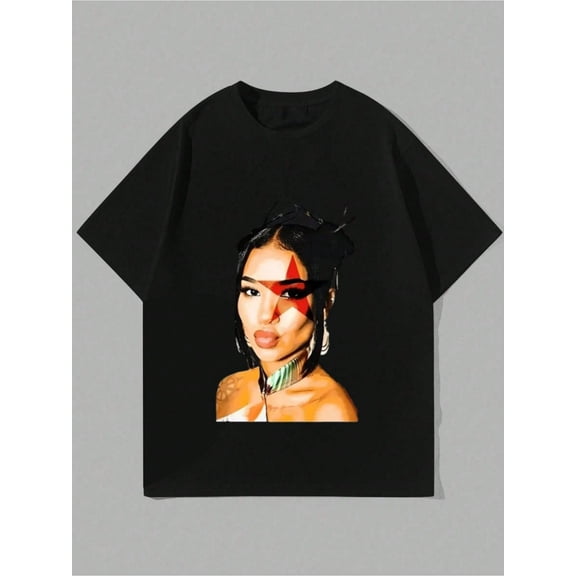 Jhene Music Aiko T-Shirt Casual Digital Print 220g Pure Heavy 100% Cotton T Shirt