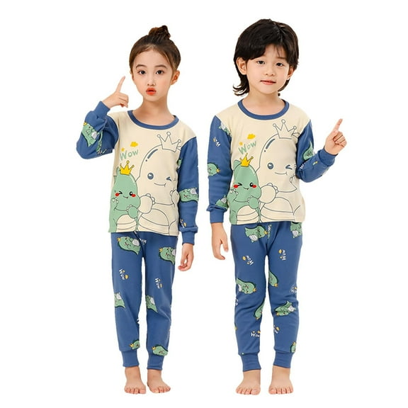 Jhhlsf Boys Matching Sets Soft Pajama Cozy Sleepwear Nightwear 2 Pcs Pj Kids Clothes