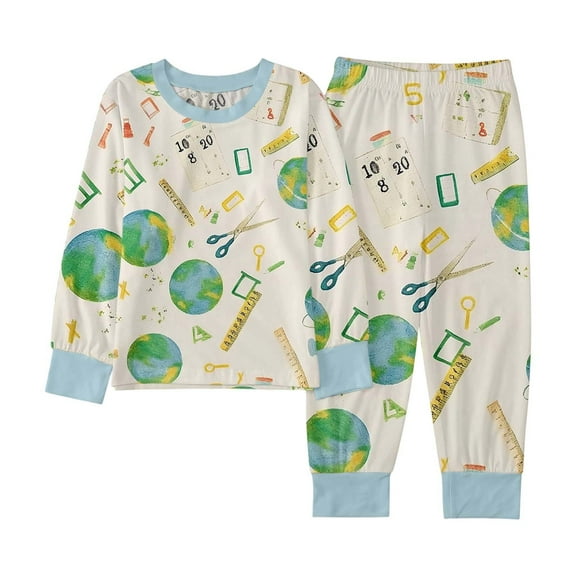 Jhhlsf Boys Outfit Sets Casual Cartoon Print Pajama Pants Fall Outfits