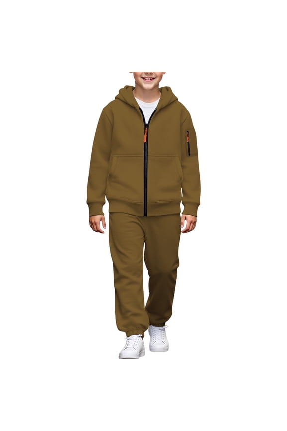 Boys Outfit Sets Casual Solid Color 2 Pcs Top Shorts Coordinated Ensemble Fall Outfits