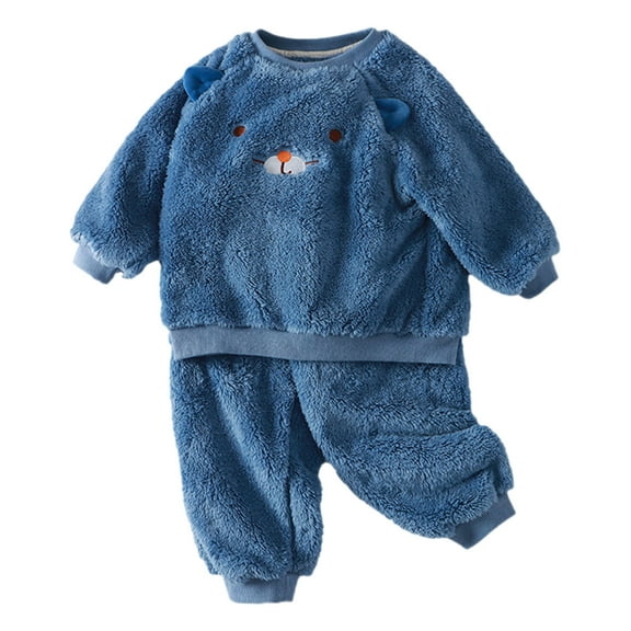 Jhhlsf Boys Outfit Sets Sleepwear Pajama Winter Warm Sleepwear Pants Fall Clothing