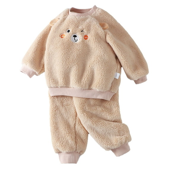 Jhhlsf Boys Outfit Sets Sleepwear Pajama Winter Warm Sleepwear Pants Fall Clothing