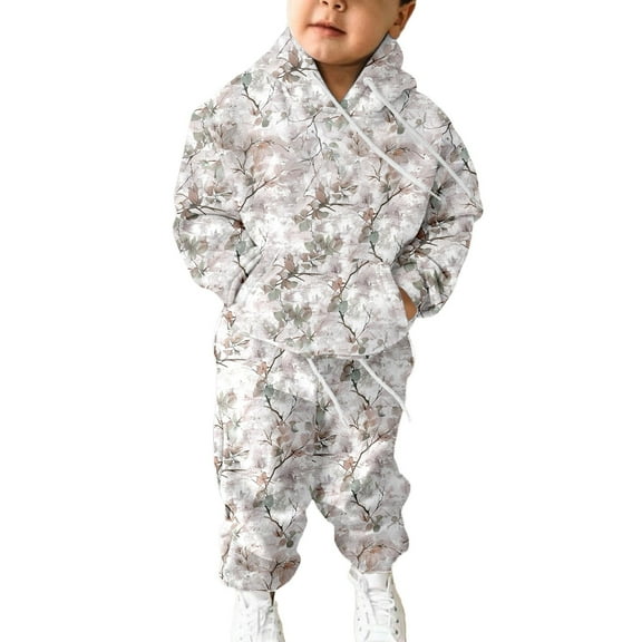 Jhhlsf Hoodie And Sweatpants Set For Boys Girls Unisex 2 Pcs With Drawstring Fall Outfits