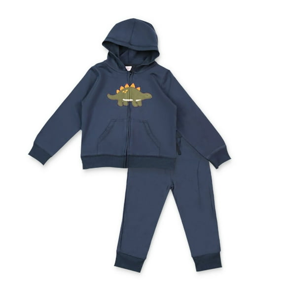 Jhhlsf Hoodie And Sweatpants Set For Boys Toddler Winter Dinosaur Print Zipper Tops Fall Tracksuit Sets