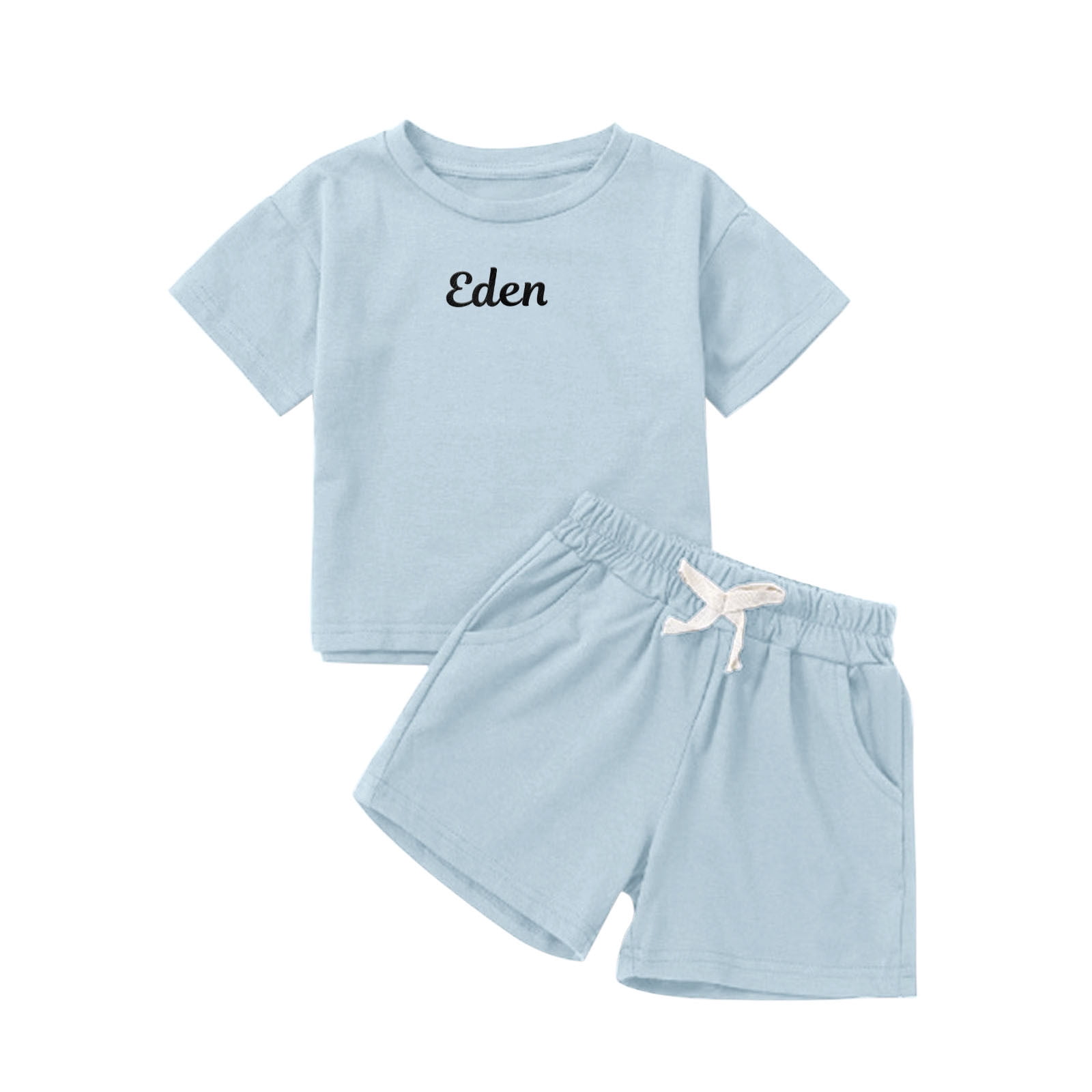 Piomll Outfit Sets for Boys Diy Embroidery Names Summer Small Sized ...