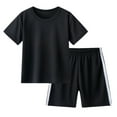 thumbnail image 1 of Piomll Outfit Sets for Boys Spring Summer Short Sleeve Tshirt Shorts Kids Clothes, 1 of 4