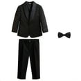 thumbnail image 1 of Piomll Outfits for Boys Sets Business Suits Coat 3 Pcs Tuxedo Formal Suit Pants Bowtie Slim Fall Outfits, 1 of 6