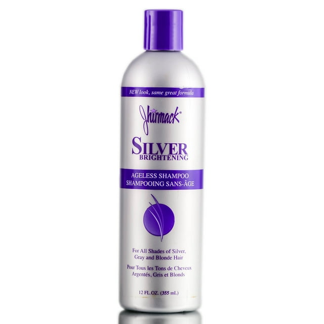 Jhirmack Brightening Purple Shampoo with Collagen, Tones Silver & Blonde Hair Shades, 12 fl oz