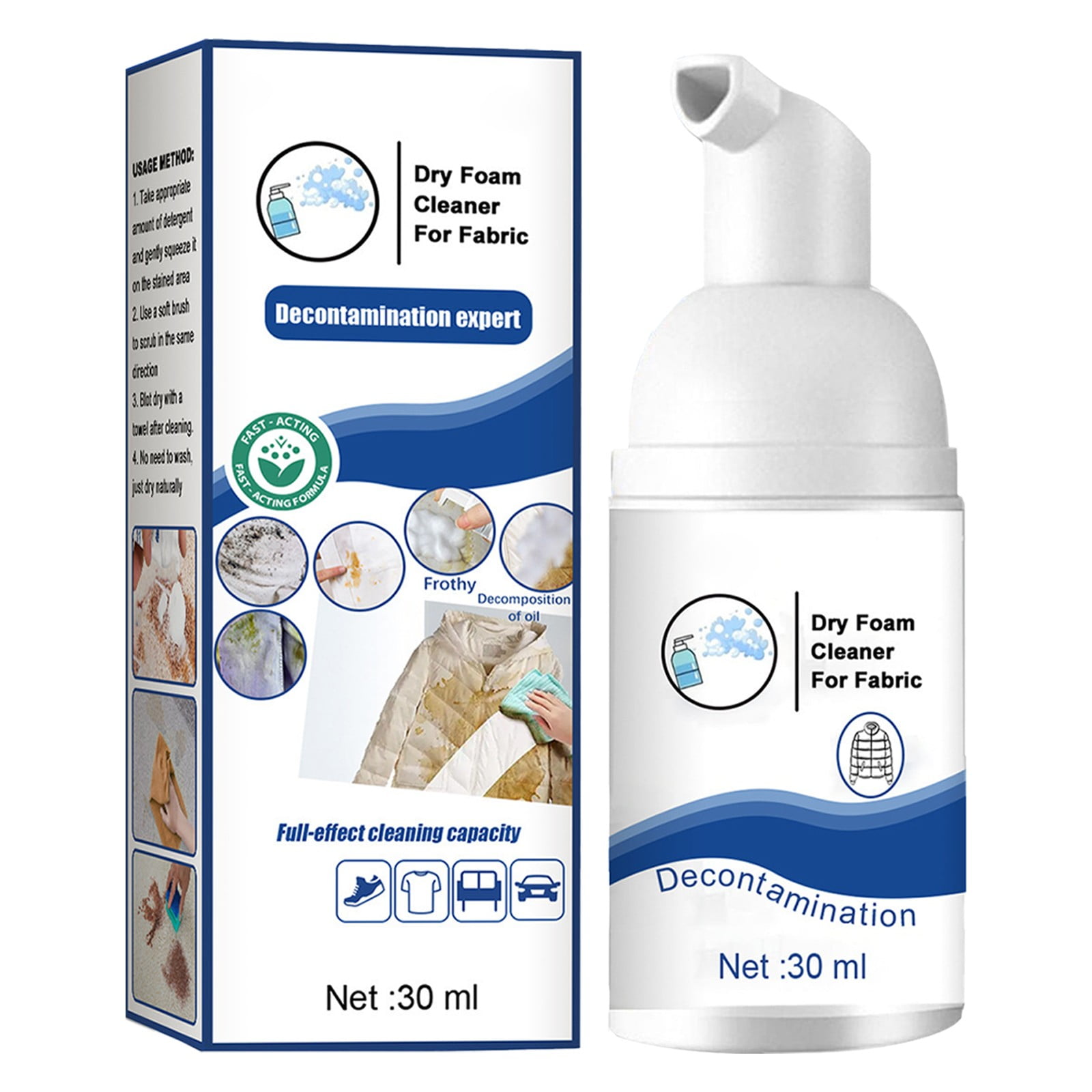 Jhomerit Clearance Cleaning Agents Dry Foam Cleaner 30Ml Dry Foam