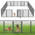 thumbnail image 1 of Jhsomdr Decorative Garden Fence with Gate 54ft (L)×40in (H) Heavy Duty Metal Fence Outdoor Wire Fence No Dig Fence Panel Animal Barrier Garden Fencing for Yard Landscape, 1 of 9