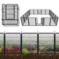thumbnail image 1 of Jhsomdr Decorative Garden Metal Fence 46ft(L)×32in(H) 20 Panels Wire Rustproof Animal Barrier Border Heavy Duty Iron Landscape Edging Privacy Fencing Patio Flower Bed for Yard Outdoor Fences, 1 of 7