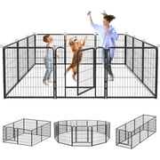 Jhsomdr Dog Playpen 12 Panels 32" Height Heavy Duty Dog Pen Pet Dog Fence Indoor Outdoor