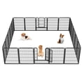 thumbnail image 1 of Jhsomdr Dog Playpen Dog Fence Outdoor, 32" Height Metal Dog Pen 20 Panels Puppy Playpen with Doors Indoor Pet Fence Exercise Pen for RV, Camping, Garden, 1 of 9
