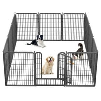 Jhsomdr Dog Playpen Dog Fence Outdoor for Yard 12 Panels 40" Height Puppy Playpen Dog Exercise Pen Indoor Pet Fence with Doors for Large/Medium/Small Dogs