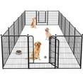 thumbnail image 1 of Jhsomdr Dog Playpen Outdoor, 16 Panels 40" Height Metal Dog Fence Puppy Playpen with Doors for Large/Medium/Small Dogs, Indoor Pet Fence Exercise Pen for RV, Camping, Yard, 1 of 9