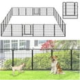 thumbnail image 1 of Jhsomdr Garden Decorative Fence No Dig Fence 20 Panels 32" Height Heavy Duty Metal Animal Barrier Fence for Yard & Patio, 1 of 7