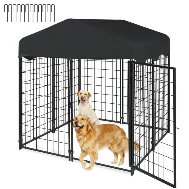 Jhsomdr Large Outdoor Dog Kennel, 4.2ft x 4ft x 4.5ft, UVResistant