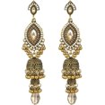 thumbnail image 1 of Jhumka Long Tassel Bell Earrings Vintage Jhumki Bollywood Traditional Ethnic Dangle Drop Bohemian Chandelier Earring for Women Oxidized Crystal Wedding Party Festival Indian Jewelry Gift, 1 of 12