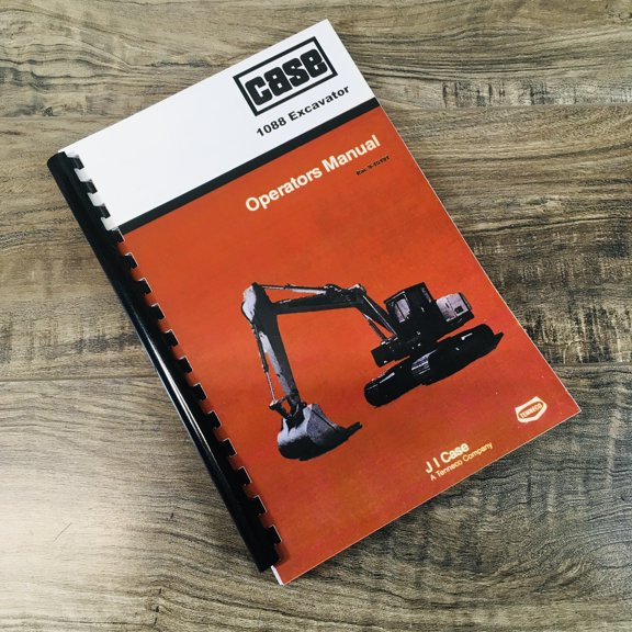 Ji Case 1088 Excavator Owners Operators Manual Maintenance Controls