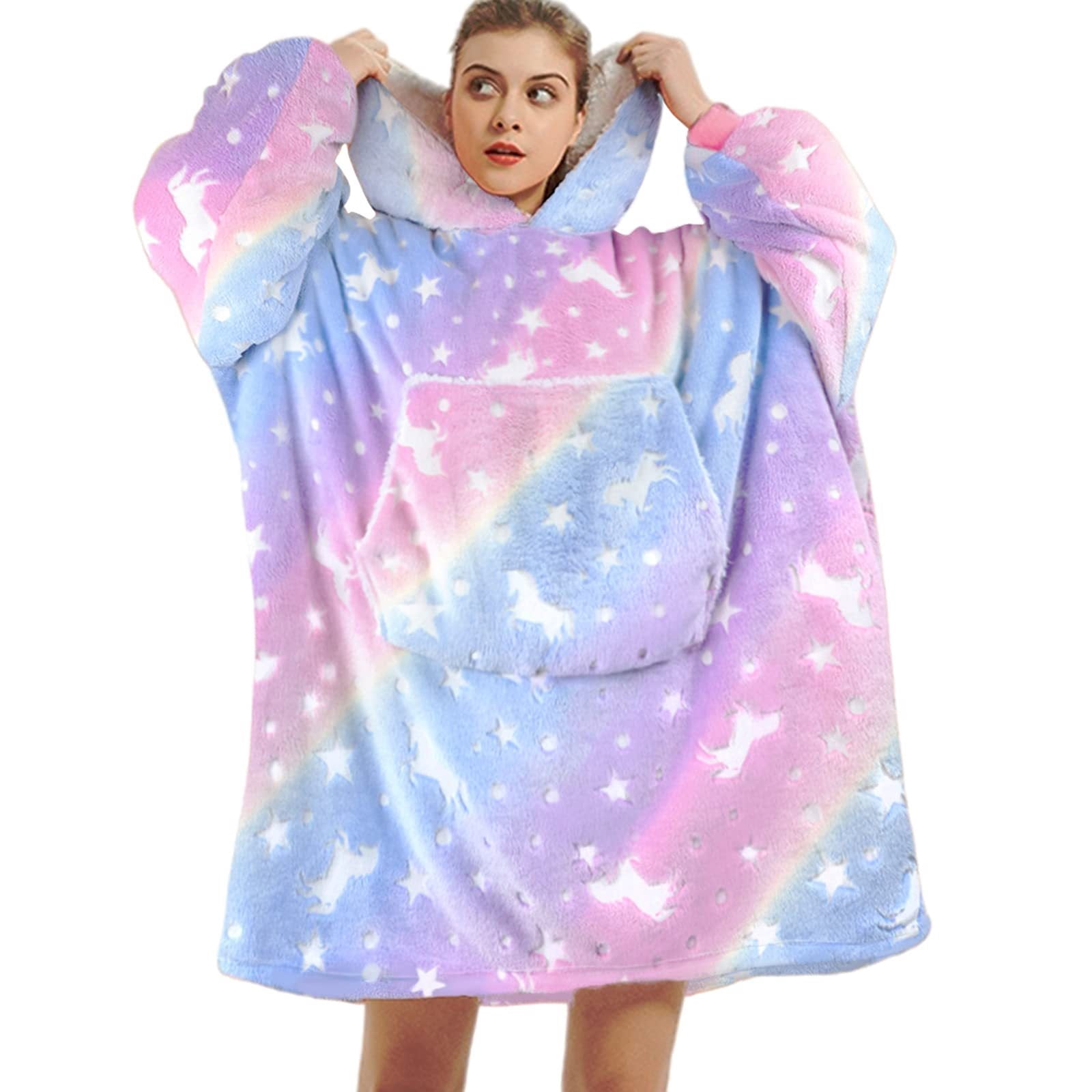 Sunset Bearpaw Blanket Hoodie For Women