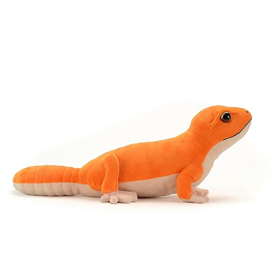 Jia Store Realistic Fat-Tailed Geck-o Plush - 15" Lifelike Leopard Geck-o Stuffed Animal, Soft Simulation Lizard Doll for Reptile Lovers