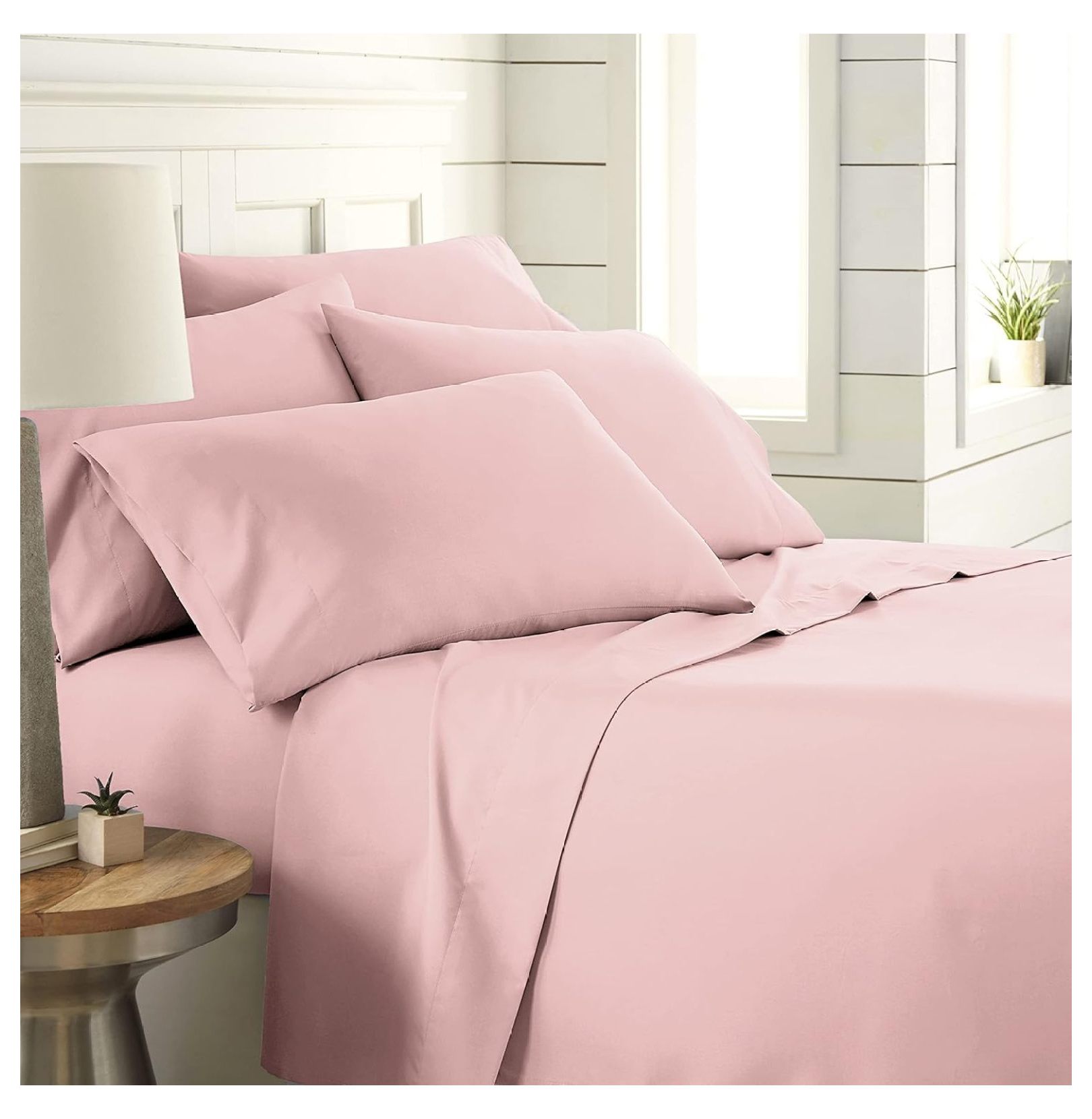 Jia ma sha Deep Pocket Split King Sheets Set, 7-Piece Ultra-Soft and ...