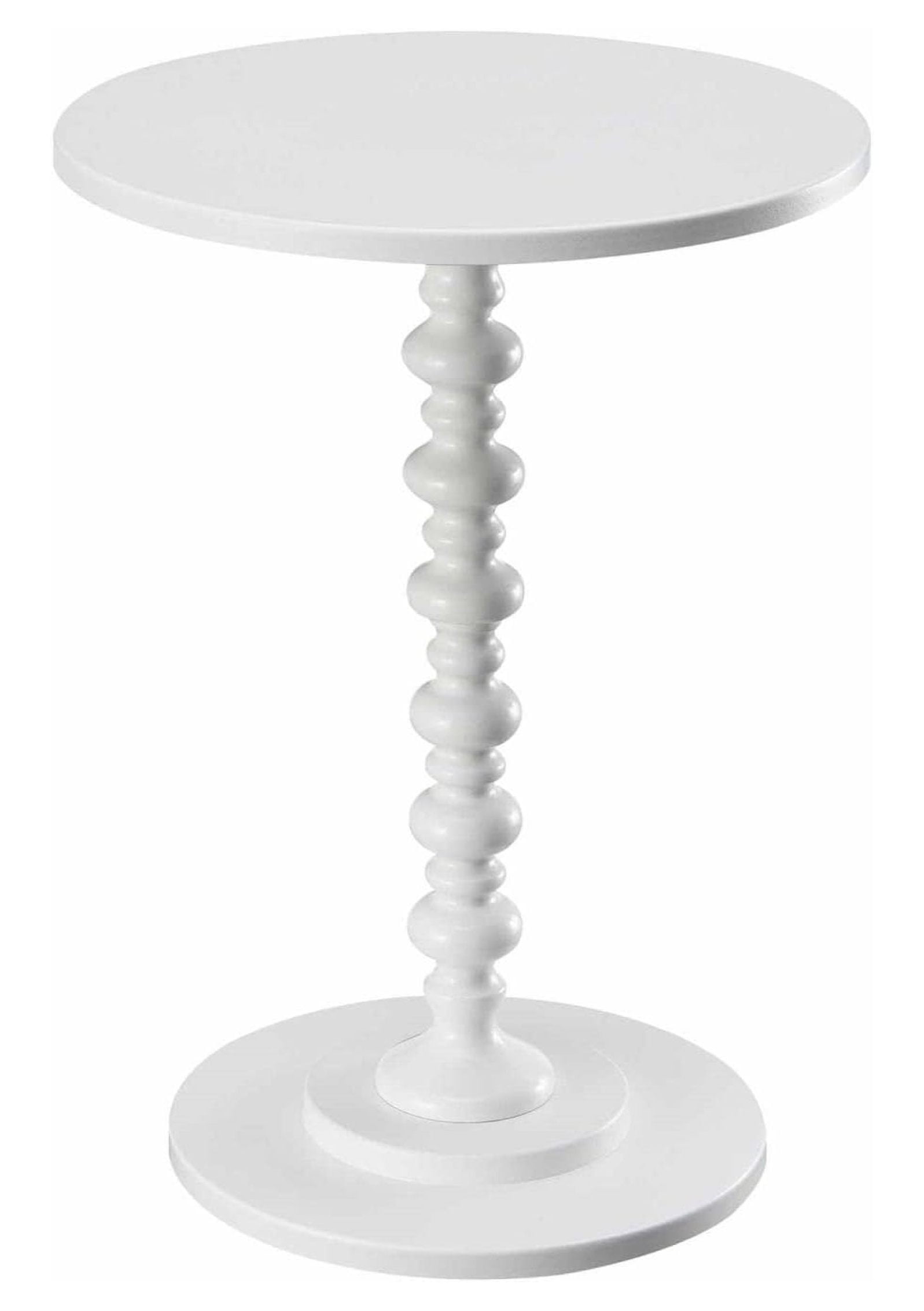 White Pinewood Round Spindle Bar Table