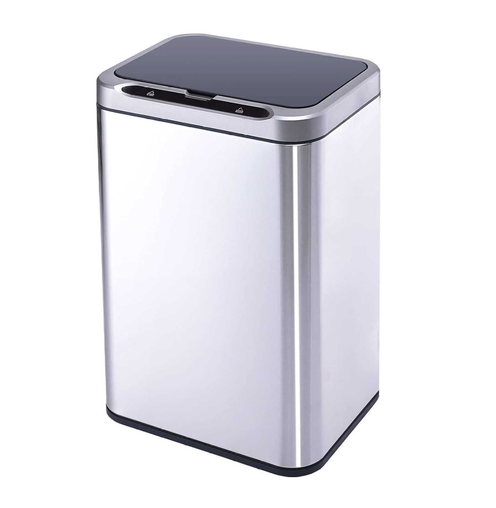 Jia ma sha Stainless Steel Office Trash Can 6.6 Gallon Sensor Garbage ...