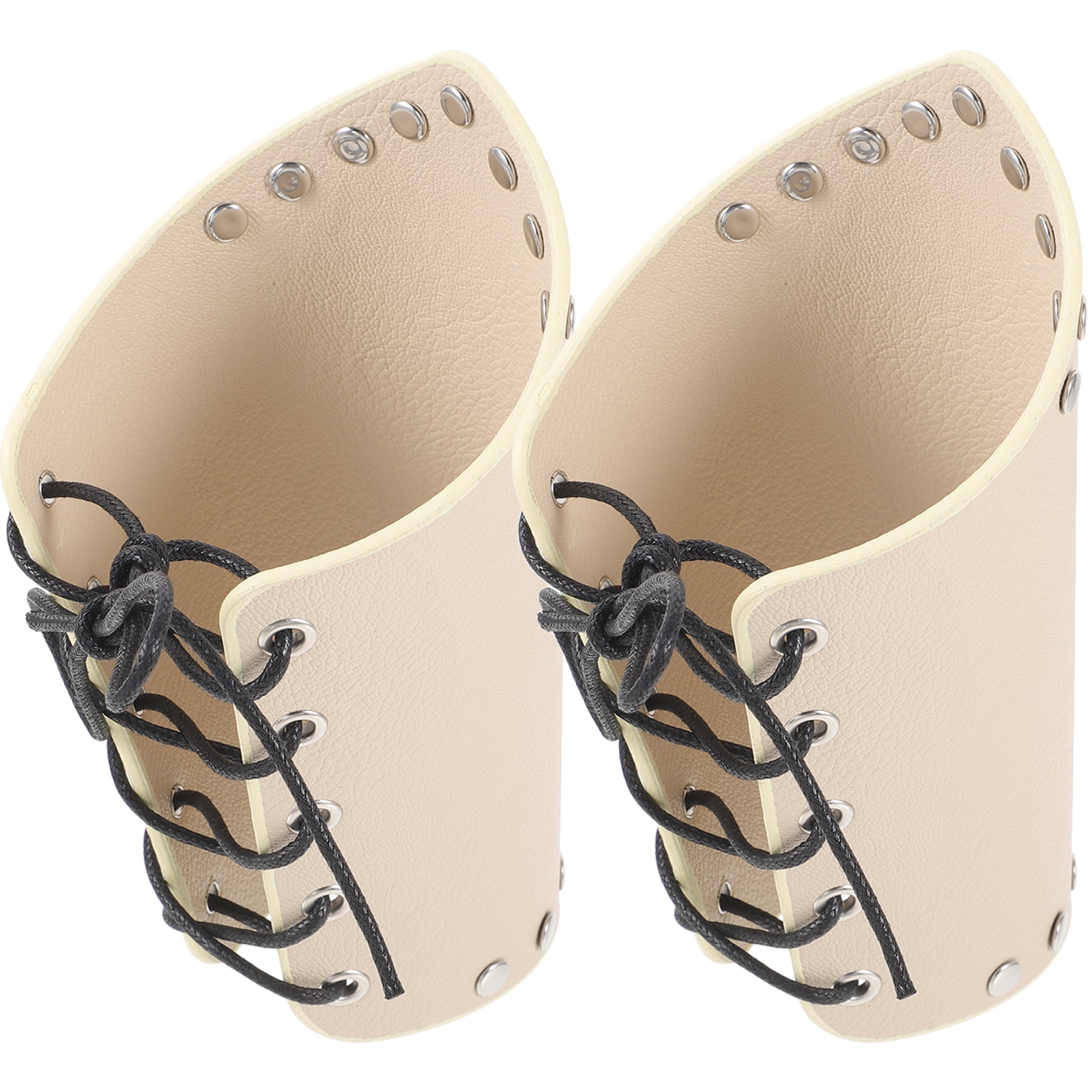 JiaHuin 1 Pair of Leather Arm Sleeve Archery Arm Protection Guard