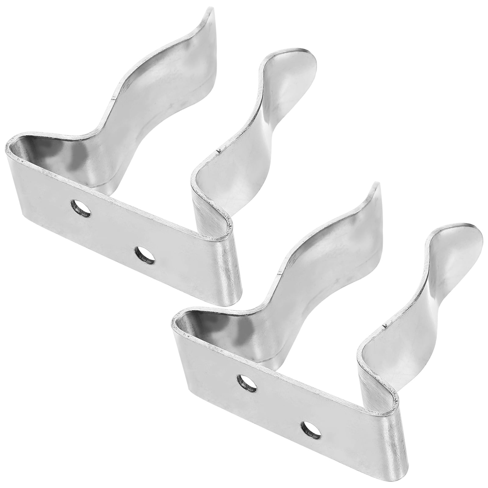 JiaHuin 2Pcs Kayak Paddle Clips Deck Mounted Paddle Clamps Stainless