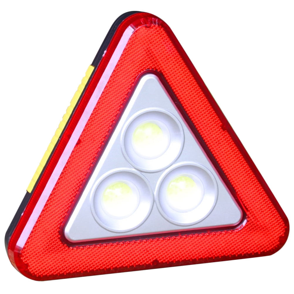 JiaHuin Triangle Emergency Warning Sign LED Lights Roadside Sign Safety