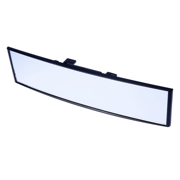 JiaHuin Universal Car Rear View Mirror Wide Angle Anti-dazzling Interior Rearview Mirror Large Vision 300x75mm Curved Mirror (White)