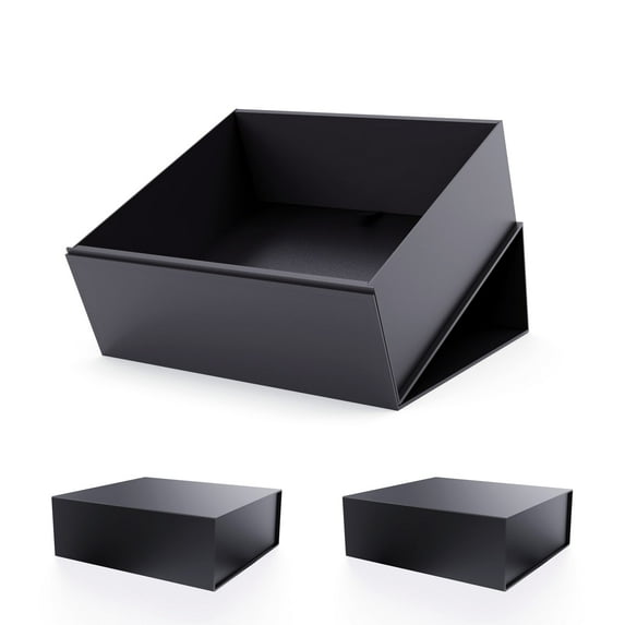 JiaWei World Gift Box 11x11x4.1 inches, 3 Pack Magnetic Gift Box with Lid for Christmas, Wedding, Birthday