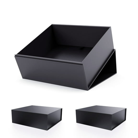 JiaWei World Gift Box 9.4x9.4x3.7 inches, 3 Pack Magnetic Gift Box with Lid for Christmas, Wedding, Birthday