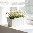 thumbnail image 1 of Jiaeri Window Box Planter, Plastic Vegetable Flower Planters Boxes Rectangular Flower Pots with Saucers for Indoor Outdoor Garden, Patio, Home Decor, 1 of 7
