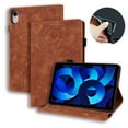 thumbnail image 1 of Jiahe Cover for Apple iPad 10th Generation Case with Pencil Holder, 2022 iPad 10.9 Inch Case, Embossed PU Leather Shockproof Folio Stand Shell Slim Cover Case for iPad A2757 A2777,Brown, 1 of 6