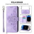 thumbnail image 1 of Jiahe Cover Case Compatible With iPhone 14 Pro Max,Magnetic Wallet Flip Cover with Card Holder Kickstand Design Crossbody Strap Embossed PU Leather Folio Cover for iPhone 14 Pro Max, Purple, 1 of 10