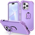 thumbnail image 1 of Jiahe Cover Case For iPhone 14 Plus,Shockproof Rubber Case Ring Holder Kickstand Hard PC Back Cover for iPhone 14 Plus 6.7-inch,Purple, 1 of 9
