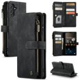 thumbnail image 1 of Jiahe Cover Design for Samsung Galaxy A13 5G Wallet Case with PU Leather Card Holder Slots Kickstand Magnetic Flip Folio Cases Zipper Pocket Shockproof Protective Cover for Samsung Galaxy A13 5G,Black, 1 of 9