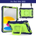 thumbnail image 1 of Jiahe Cover For Apple iPad 10th Generation 2022 10.9 inch,Shockproof 360° Rotating Multi Function Handle Ring Shoulder Strap with Pen Holder,H, 1 of 8