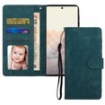 thumbnail image 1 of Jiahe Cover For Google Pixel 6A 6.1 inch Wallet Case,Shockproof Kickstand Card Slots Protector with Wrist Strap Flip Leather Cover,Blue, 1 of 8