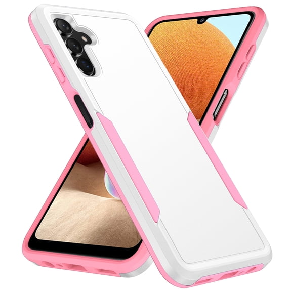 Jiahe Cover For Samsung Galaxy A13 5G,6.5 inch Case,Slim Shockproof Soft TPU Bumper Dual Layer Protection Hard PC Back Cover,White