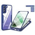 thumbnail image 1 of Jiahe Cover For Samsung Galaxy S22 Plus 6.1 inch Case,Shockproof with Built in Screen Protector Silicone Bumper Full Body Protection Clear Acrylic Back Cover,Blue, 1 of 7