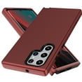 thumbnail image 1 of Jiahe Cover For Samsung Galaxy S22 Ultra 3 in 1 Heavy Duty Hybrid Shockproof Drop Proof TPU Bumper Protective Case,Red, 1 of 6